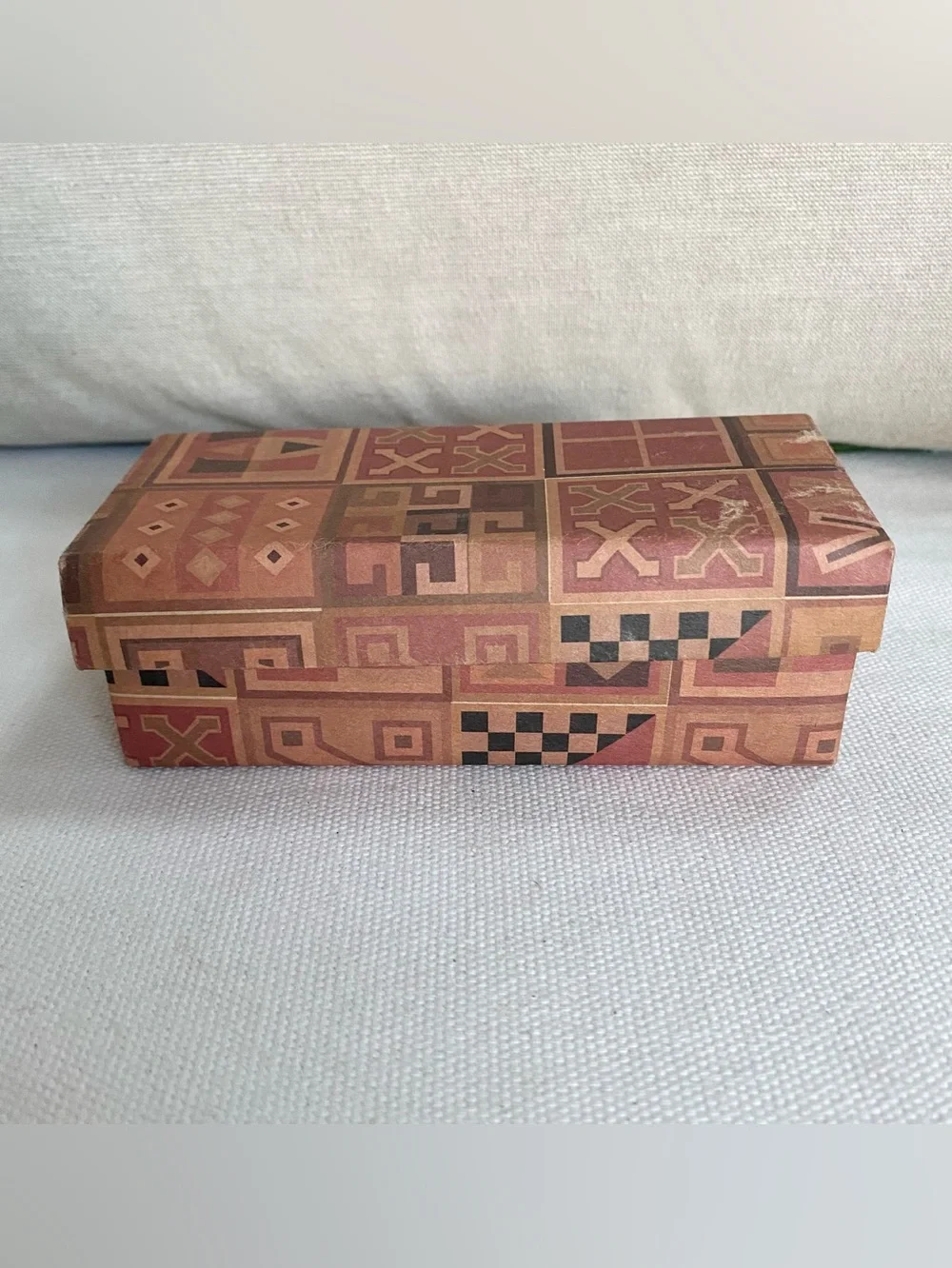 VTG INKAS PERU Handcrafted Leather Wrapped Shot Glasses Souvenir Set of 3 in Box